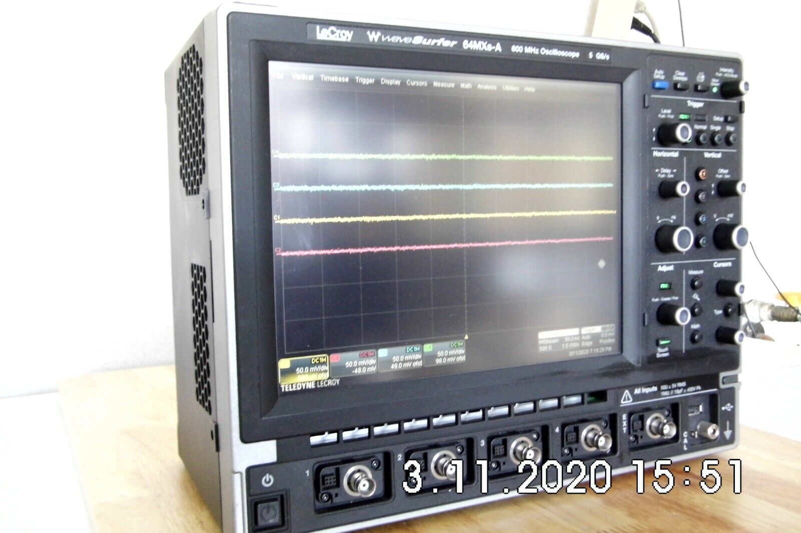 Lecroy Wavesurfer 64MXs-A Touchscreen Oscilloscope 600MHz 5GS/s 4CH Lecroy Wavesurfer 64MXs-A Touchscreen Oscilloscope 600MHz 5GS/s 4CH